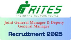 Rites Limited General Manager Recruitment 2025
