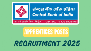 Central Bank of India Apprentices Recruitment 2025