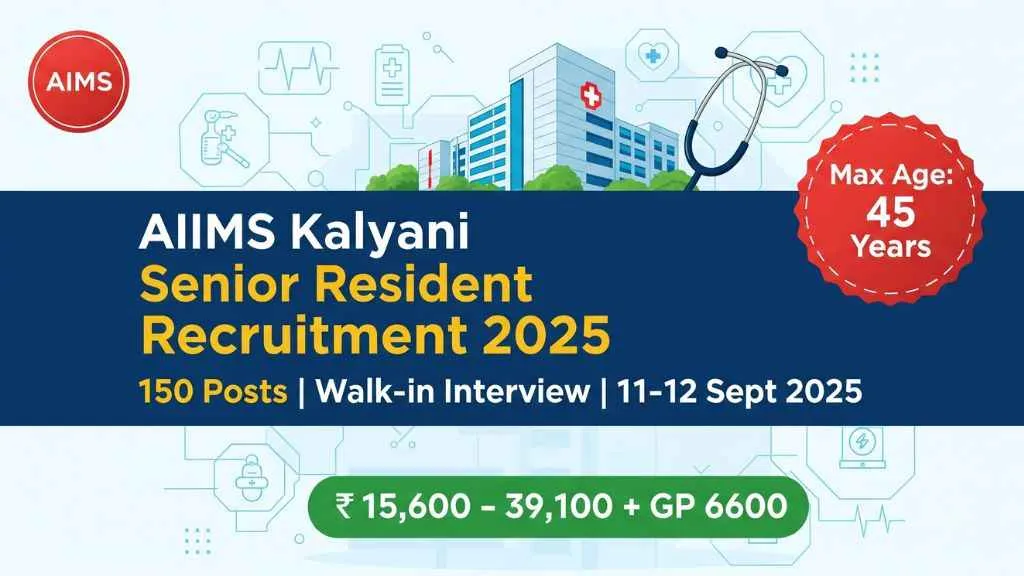 AIIMS Kalyani Senior Resident Recruitment 2025