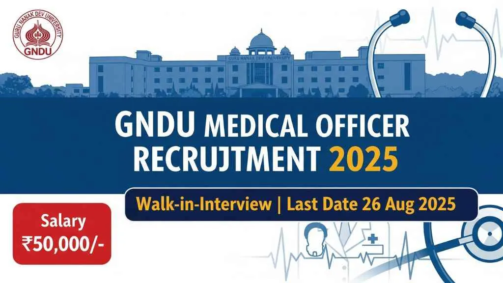 GNDU Medical Officer Recruitment 2025