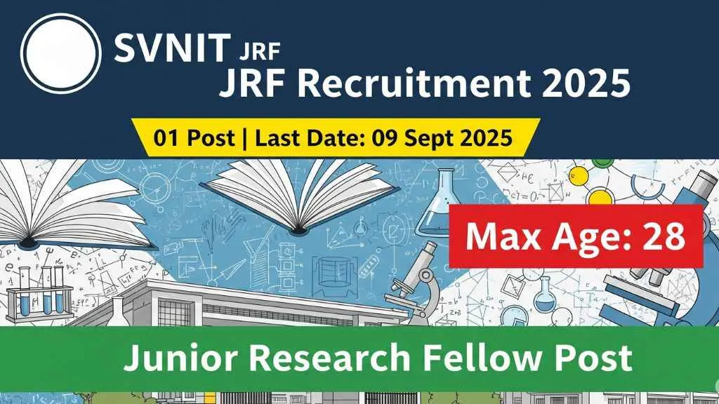 SVNIT Junior Research Fellow Recruitment 2025