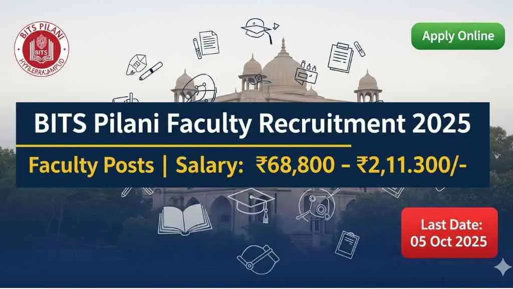BITS Pilani Faculty Recruitment 2025