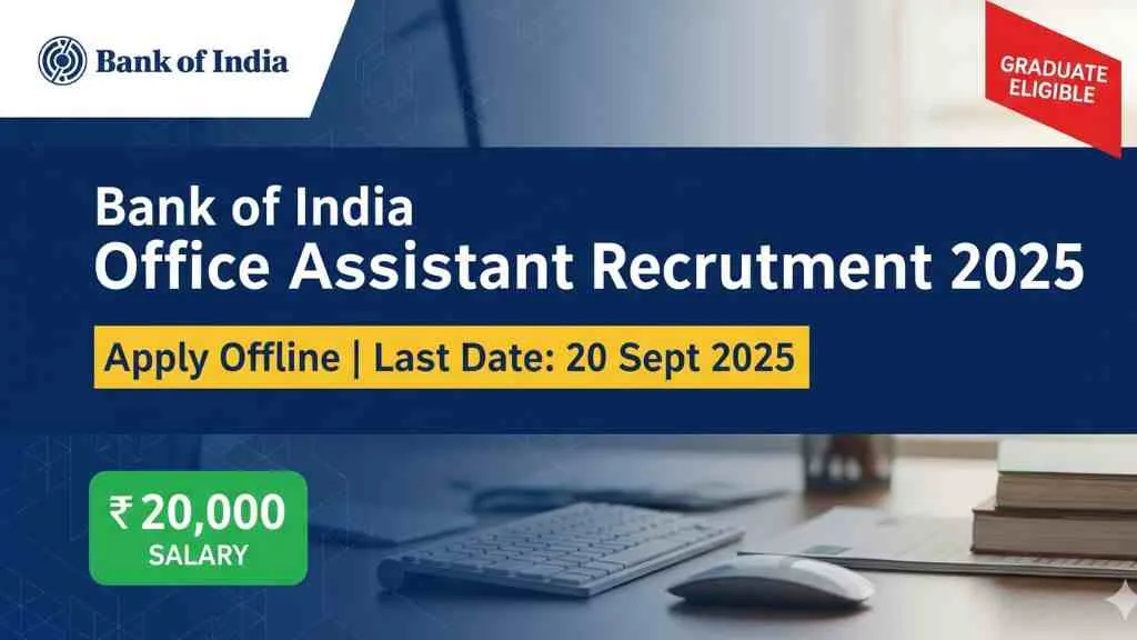 Bank of India Office Assistant Recruitment 2025