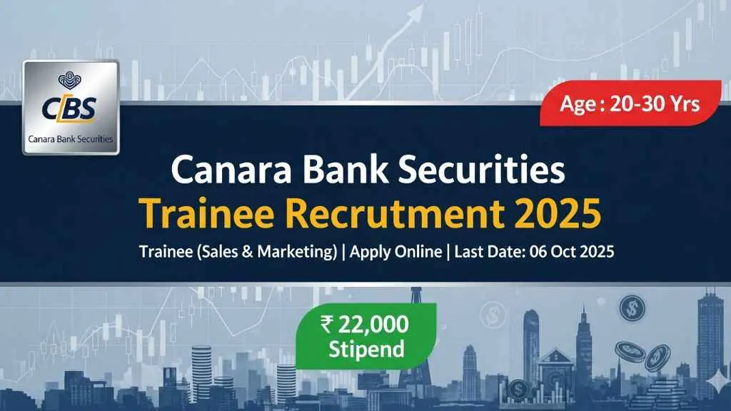 Canara Bank Securities Trainee Recruitment 2025