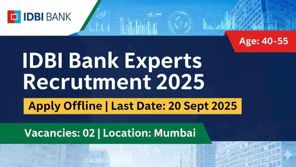 IDBI Bank Experts Recruitment 2025