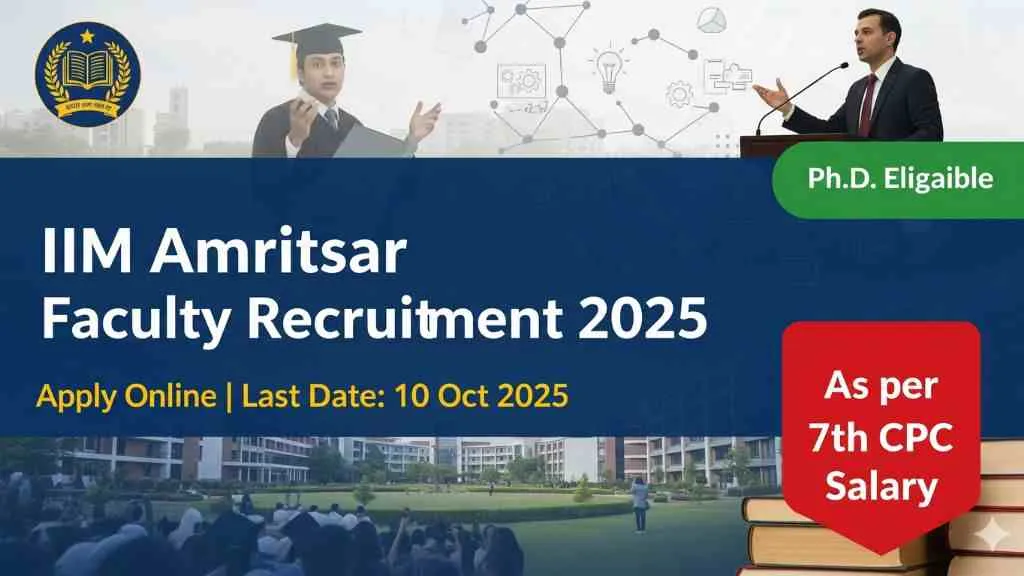 IIM Amritsar Faculty Recruitment 2025
