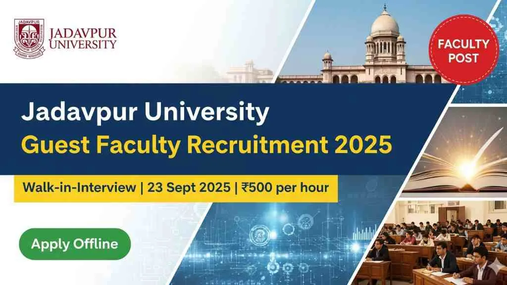 Jadavpur University Guest Faculty Recruitment 2025