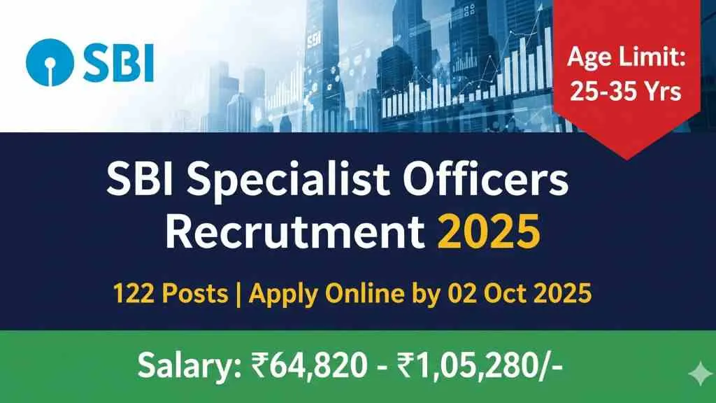 SBI Specialist Officers Recruitment 2025