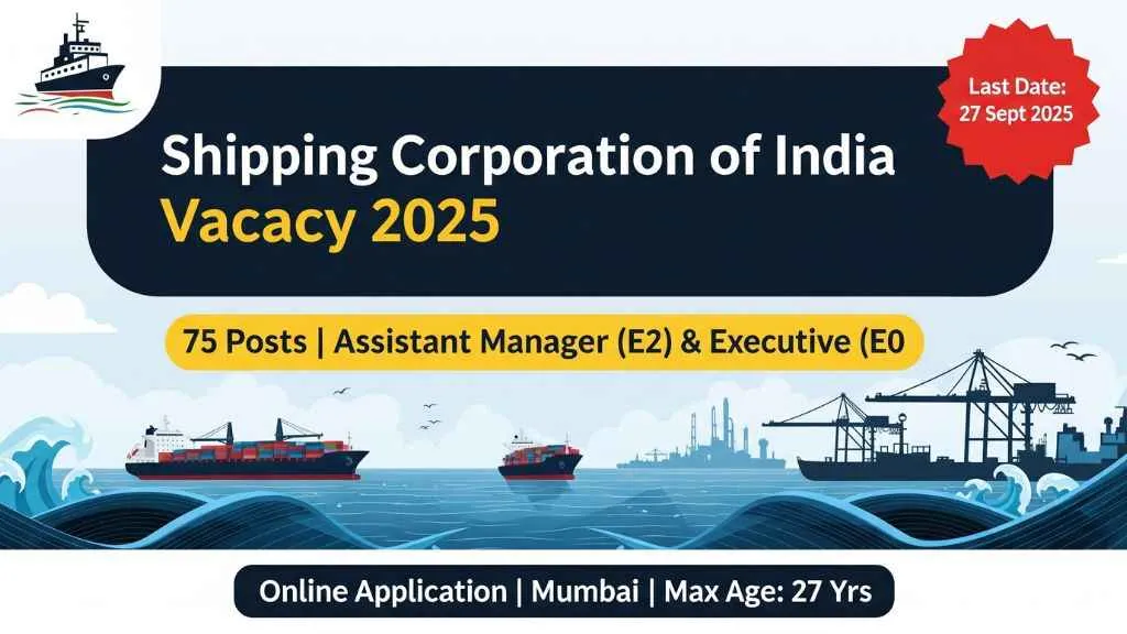 Shipping Corporation of India Vacancy 2025